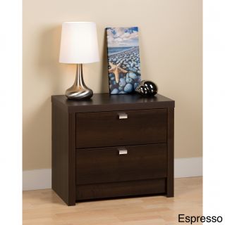 Prepac Valhalla Designer Series 2 drawer Nightstand Brown Size 2 drawer