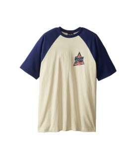 Volcom Kids Tricom Short Sleeved Raglan Boys T Shirt (Khaki)