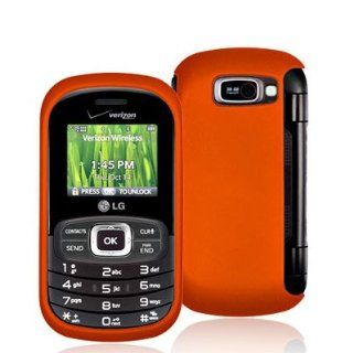 Orange Snap On Hard Skin Case Cover for LG Octane VN530 Cell Phones & Accessories