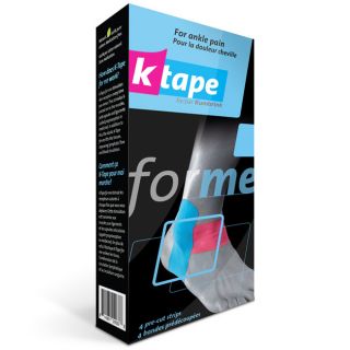 K Tape 4 count Pre cut Ankle Kinesiology Tape (pack Of 2)