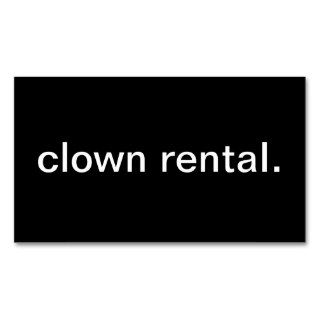 Party Clown Rental Business Card Templates