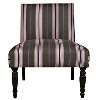 angeloHOME Bradstreet Founding Stripe and Plum Slipper Chair 340CD PFS72 083A