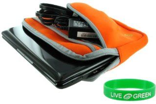 Acer Aspire One AO531h 1766 10.1 Inch AT&T 3G Netbook Neoprene Sleeve Case   Tri Pocket   Orange Computers & Accessories