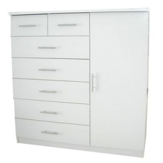 Hazelwood Home Tiffany 7 Drawer Gentlemans Chest HMC1787 Finish White