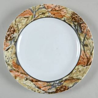 Corning Woodland Leaves Luncheon Plate, Fine China Dinnerware   Impressions,Brow