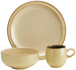 Denby 4 Piece Place Setting, Fire Yellow Dinnerware Sets Kitchen & Dining