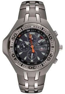 Citizen BJ2060 58E  Watches,Mens Aqualand Eco Drive Chronograph Black Textured Dial Titanium, Chronograph Citizen Eco Drive Watches