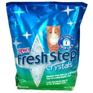 Fresh Step Cat Litter Plus Dual Action Crystals Unscented 4 lbs (8 Pack)  Pet Litter 