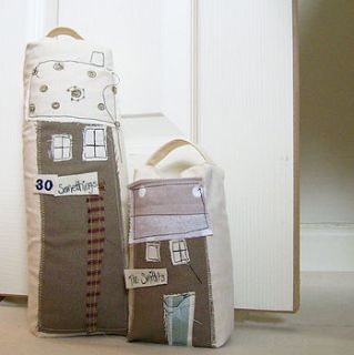 personalised tall cottage door stop by loosethread
