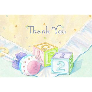 Baby Blocks Thank You Note Cards