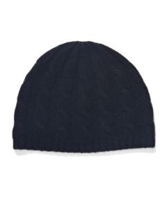 100% Cashmere Chunky Cable Hat by Qi Cashmere