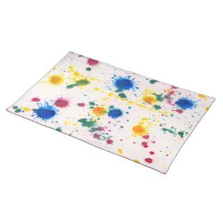 Abstract   Gesso & Food color   My new carpet Place Mats