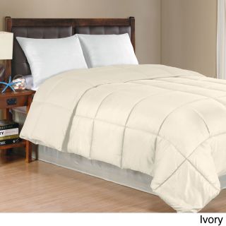 Inovatex Solid Color Microfiber Down Alternative Comforter Off White Size Twin