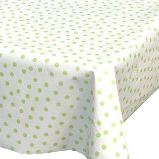 Polka Dot Oilcloth Table Cloth   Green (48 x 84) Kitchen & Dining