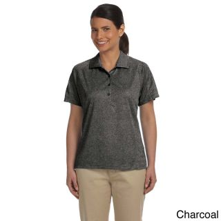 Harriton Ladies 3.8 Oz. Polytech Mesh Insert Polo Grey Size XXL (18)