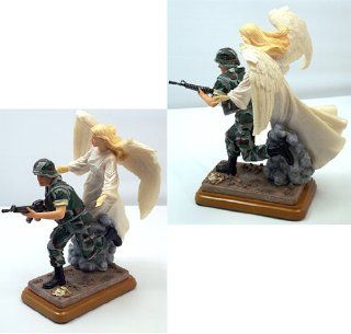 Watched From Above Marine Soldier and Angel 1st Edition Figurine #'D 0537/2500   Christmas Decor