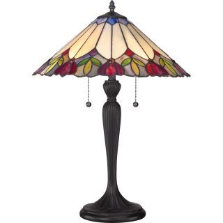 Fowler Tiffany Glass 2 light Table Lamp
