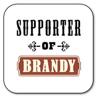 'supporter of brandy' coaster by loveday designs