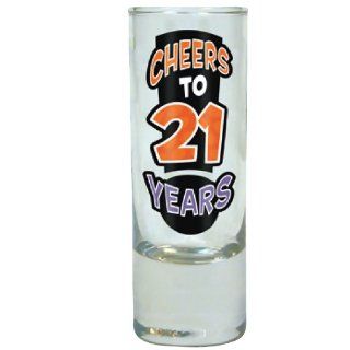 Laid Back C542V Cheers to 21 Years Shot Glass, 2 Ounce Kitchen & Dining