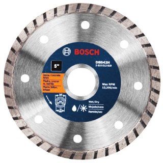 Bosch DB542 Premium Plus 5 Inch Dry Cutting Continuous Rim Diamond Saw Blade with 7/8 Inch Arbor for Masonry    