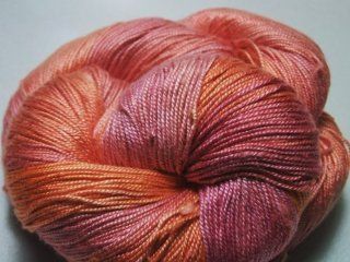 100% Mulberry Queen Silk Yarn 50 Gram 3 Ply Lace Weight QS019 Lot D Sunrise