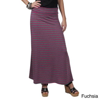 Journee Collection Juniors Fold over Striped Maxi Skirt