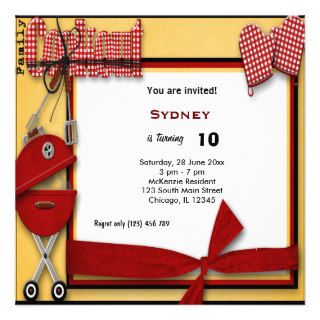 Birthday Picnic Personalized Announcement