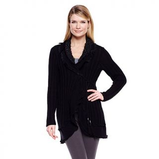 Cozy Chic by Jamie Gries Embellished Ribbed Sweater