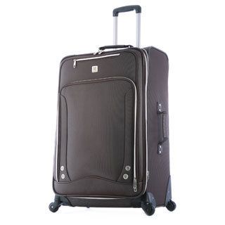Olympia Skyhawk 26 inch Expandable Brown Expandable Spinner Upright Suitcase