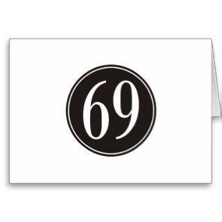 #69 Black Circle Greeting Card