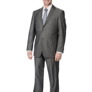 Pronto Mens Wool Max Taupe Wool Blend 2 piece Suit