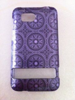 HTC Thubderbolt 4G ADR6400 Purple Circular Pattern Hard Case Cover Protector Cell Phones & Accessories