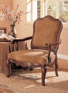 Shop Upholstered Accent Chair   Traditional Dark Golden at the  Furniture Store