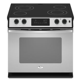Whirlpool 30 in Smooth Surface 4.5 cu ft Self Cleaning Drop In Electric Range (Stainless Steel)
