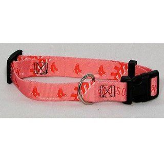 Boston Red Sox Pink Medium Adjustable Pet Dog Collar (Medium) 