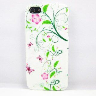 New Green Spring/Small Flower/Butterfly TPU Gel Silicone Case Cover Skin For Apple For Iphone 5 Cases Cell Phones & Accessories