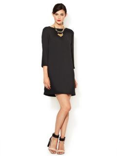 Crepe Boatneck Shift Dress by 4.collective
