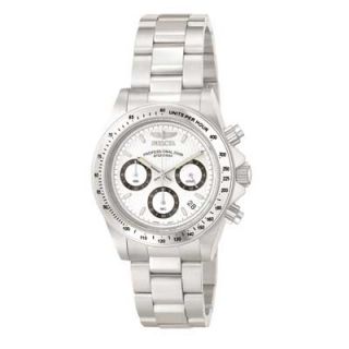 Mens Invicta Speedway Cougar Chronograph Watch with White Dial (Model