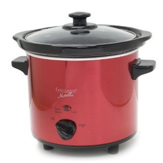 Continental Electric 3 Quart Round Metallic Red Slow Cooker Kitchen & Dining