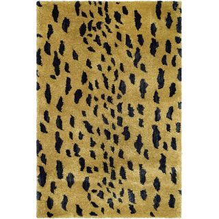Handmade Soho Leopard Skin Beige New Zealand Wool Rug (36 X 56)