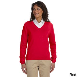 Devon and Jones Womens Layered Look V neck Sweater Red Size XXL (18)