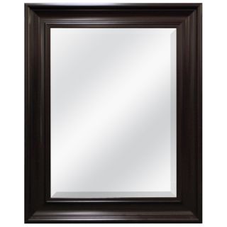 Style Selections 21.5 in x 27.5 in Espresso Rectangular Framed Wall Mirror