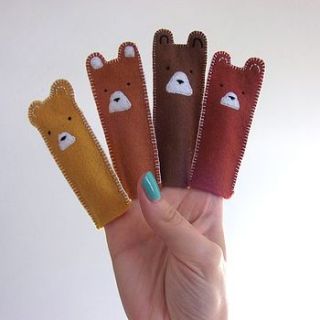 set of bear finger puppets by amypanda