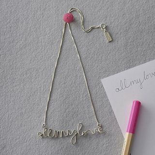 personalised handwritten necklace by anna lou of london