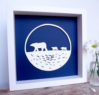 polar bear papercut by sarah dennis design