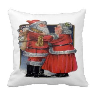 Mr and Mrs Claus Throw Pillow
