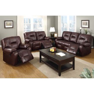 Chambery Power Motion Reclining Set Upholstered In Padded Leatherette