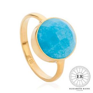 elizabeth raine turquoise 18 ct gold vermeil ring by elizabeth raine