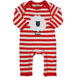 'sheep says baa' romper suit by milk & cereal