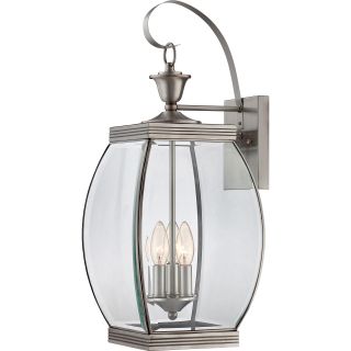 Oasis Large 3 light Pewter Wall Lantern